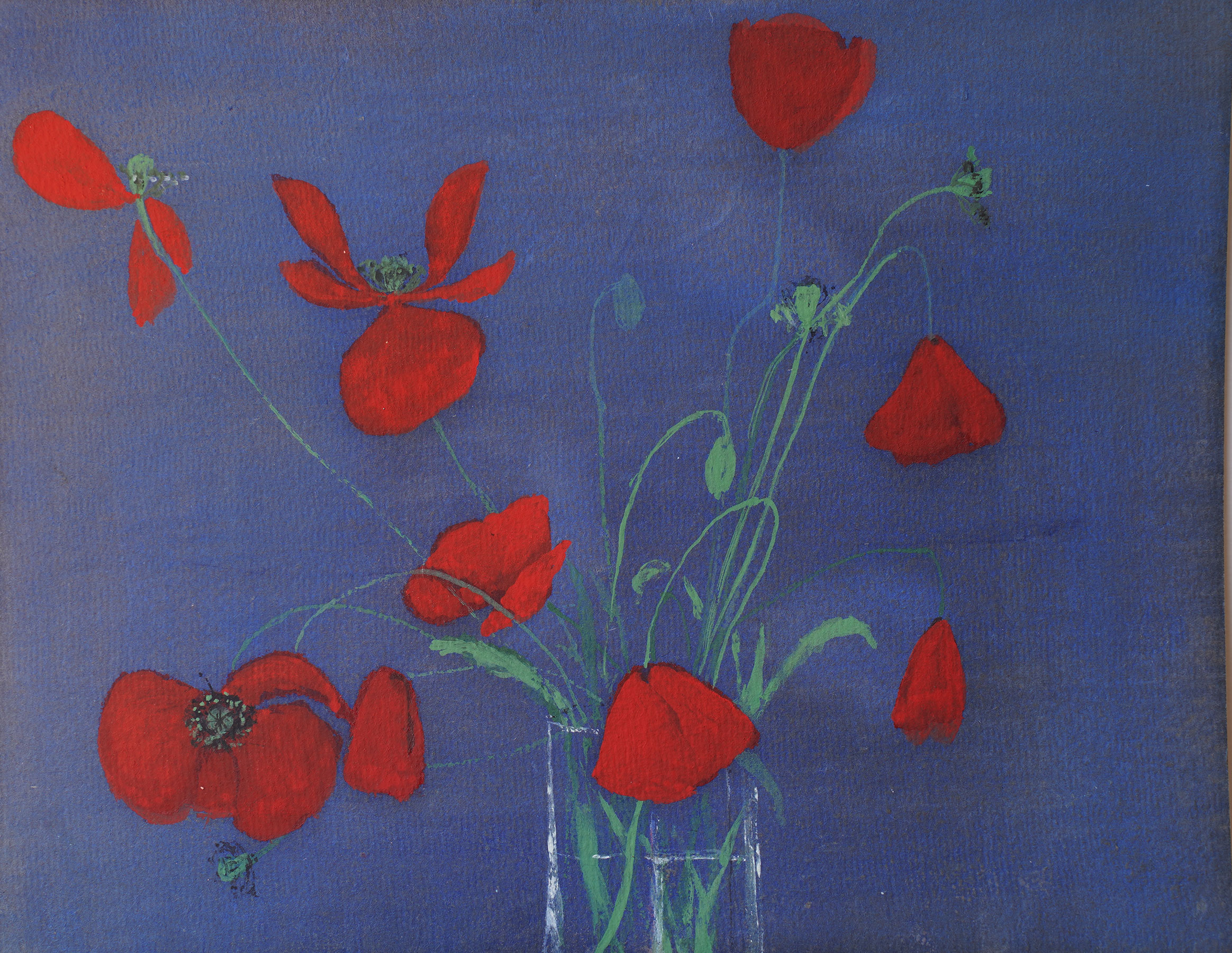 Poppies for Boy - oil on cardboard – 21,3x 26,7cm. Alicia Marsans